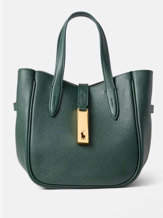 Polo Ralph Lauren Handbags - Polo Ralph Lauren Polo ID Leather Small Tote in Green